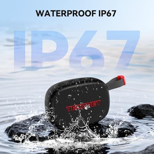 TECKNET Portable Bluetooth Speaker, IP67 Waterproof Speaker with Stereo Sound, Up to 30H Playtime, Magnetic Design, BT 5.4, TWS Pairing Small Bluetooth Speaker for Home/Party/Outdoor/Travel - Thumbnail 5