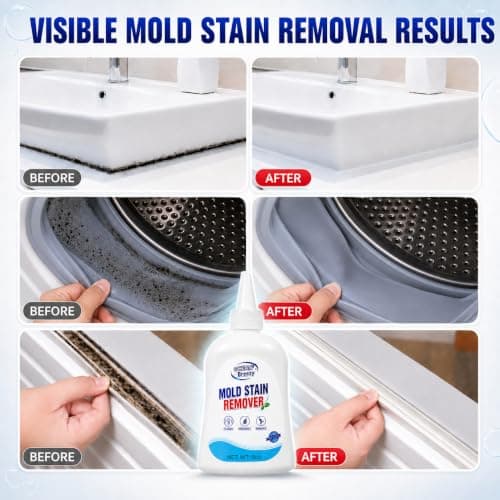 OceanBreezy Mold Stain Remover Gel 8 Fl Oz, Household Grout Surface Cleaner, Cleaning Gel for Washing Machine, Refrigerator Strips, Tiles, Bathroom Kitchen Sinks, Damp Areas - Thumbnail 2