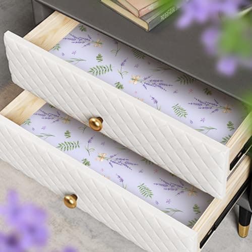 SCENTORINI Scented Drawer Liners for Dresser, 12 Sheets Lavender Scent Drawer Paper Liners,14.3x19.5 Inch Scented Paper Sheets for Home Shelf Closet Bedroom Drawers - Thumbnail 4