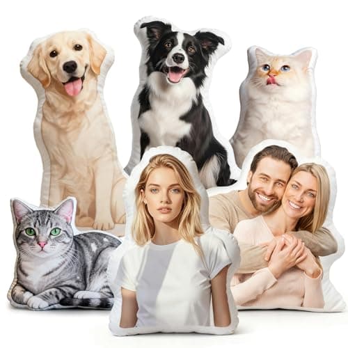 Customizable Photo Throw Pillows, Personalize Your Dog, cat or Couple Photos as Throw Pillows, for Halloween, Christmas, Birthdays. - Image 1