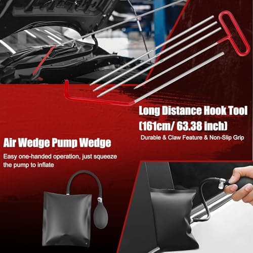 Sundpey 132-PCs Car Tool Kit - Portable General Basic Home and Automotive Repair Tool Set with Drawer for Men Women with Hook & Pick & Fastener & Valve Stem Removal Tools for RV Truck Motorcycle Bike - Thumbnail 4