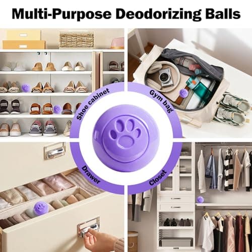 SCENTORINI Shoe Deodorizer Balls, 8 Pack Lavender Sneaker Deodorizer Balls - Thumbnail 6