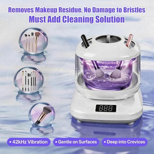 Ultrasonic Jewelry Cleaner with Detachable Tank, Makeup Brush Cleaner Machine Professional for Rings, Necklaces, 4 Modes with U-V, Portable Quiet, IPX7 Waterproof – Also Ideal for Retainers & Dentures - Thumbnail 3