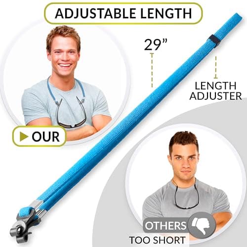 SIGONNA Eye Glasses String Holder Strap - Eyeglass Straps Cords for Men Women - Eyeglass Holders Around Neck - Sunglasses String Chain Lanyard Retainer - 4 Pcs Orange Pink - Thumbnail 5