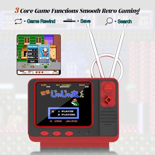 Retro Handheld Game Console - GV300S JALECO+168 Classic Games Mini TV Style with 3.0 Inch IPS Screen, Save Search, Support 2-Player & Dual Console Type-C Link - Thumbnail 3