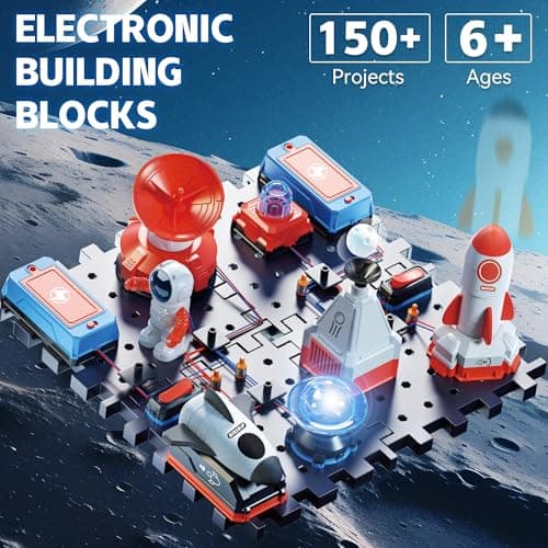 STEM Circuit Kit for Kids Ages 6+, 32PCS Electronics Exploration Kit with 150+ Creative Projects for Home & School Learning, Educational Physics Science Toy Gift for Boys Girls - Thumbnail 2