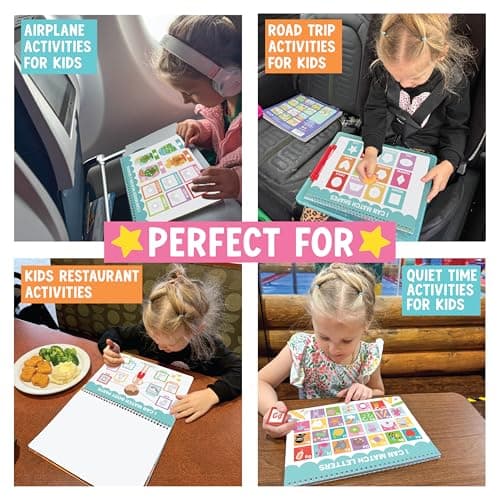 Hadley Designs My First Busy Book Toddlers 3-5, Montessori Preschool Learning Activities Age 4-5, 174 Pcs Velcro Busy Book, Travel Toys Airplane Car Quiet Time, Sensory Toys, Toddler Birthday Gift - Thumbnail 3