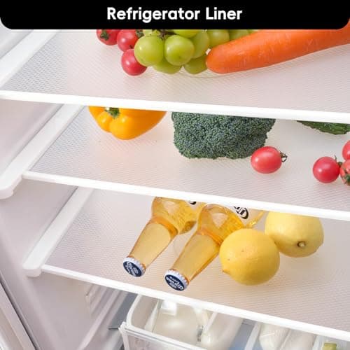Shelf Liner Non Slip for Refrigerator, Clear Fridge Liner Non Adhesive, Waterproof Drawer & Cabinet Liner for Kitchen Shelves, Decorative Cupboard Dresser Mats,12 in X 10 Ft - Thumbnail 4