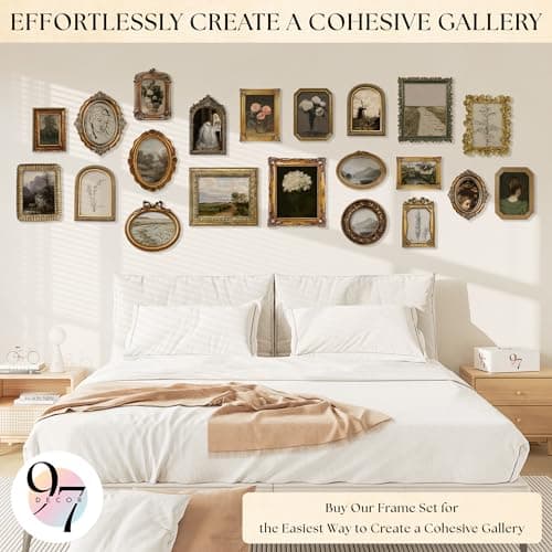 97 Decor Vintage Picture Frame 8x10 - Gold And Blue 8x10 Picture Frame, Elegant Antique Frames 8 X 10 With Glass Front, Fancy Ornate Frame 8x 10 For Photo Display Tabletop And Wall Mounting, - Thumbnail 5