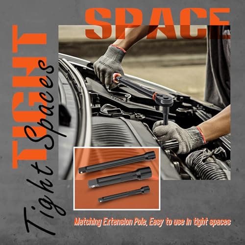 SUZUME 3PCS Torque Wrench Set 72 Teeth Dual-Direction Adjustable Torque Wrench Dual-Scales 1/4 & 3/8 & 1/2-Inch ±3% Accuracy Click Torque Wrenches for Bicycle, Motorcycle, Car,Maintenance - Thumbnail 6
