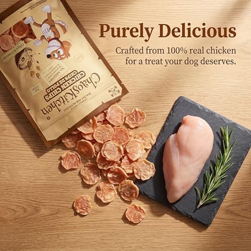 Dehydrated Chicken Round Dog Treats, Grain-Free High Protein Dog Chips for Training, Healthy Dry Snacks for Small Medium Large Dogs, Puppy & Senior Friendly, Natural Real Chicken, 16 oz (1 lb / 454 g) - Thumbnail 3
