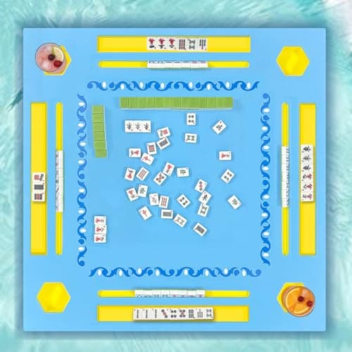 Floating Mahjong Table for Pool, 2-IN-1 Waterproof Floating Game Table for Mahjong Card Games Dominoes Poker, Adults Floating Board Pool Game Tray for Hot Tub Lake Beach Summer Pool Party Supplies