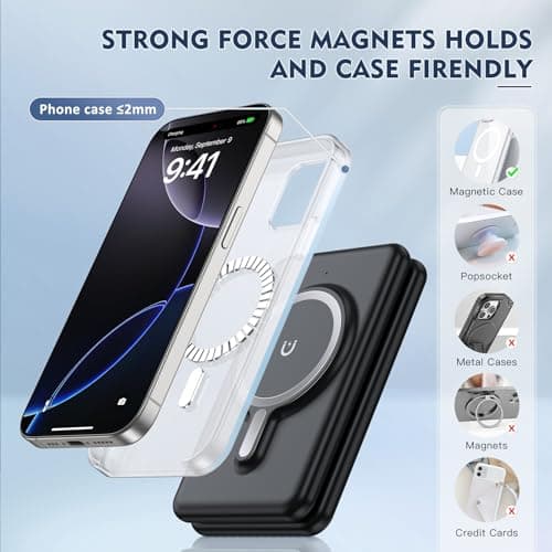 Wireless Charger iPhone - 3 in 1 Charging Station for Apple Devices for iPhone 17 16 15 14 13 12 Pro Max Plus - Foldable Magnetic Charging Pad for Apple Watch Series & Airpods Series - Thumbnail 4