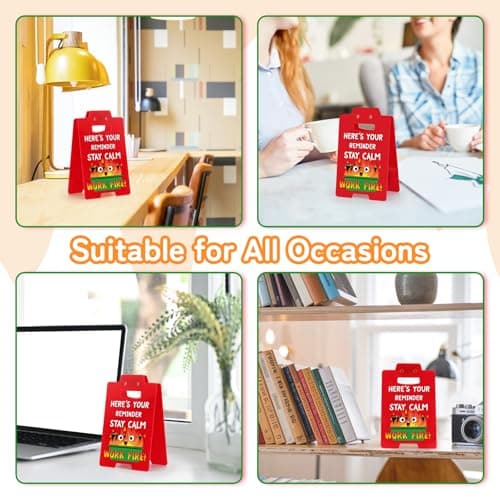 AGIFTMIND Funny Dumpster Signs for Desk Decor Accessories, Office Desk Sign Christmas Gifts for Coworkers Employee Boss White Elephant Gifts Exchange (Red, 1P) - Thumbnail 5