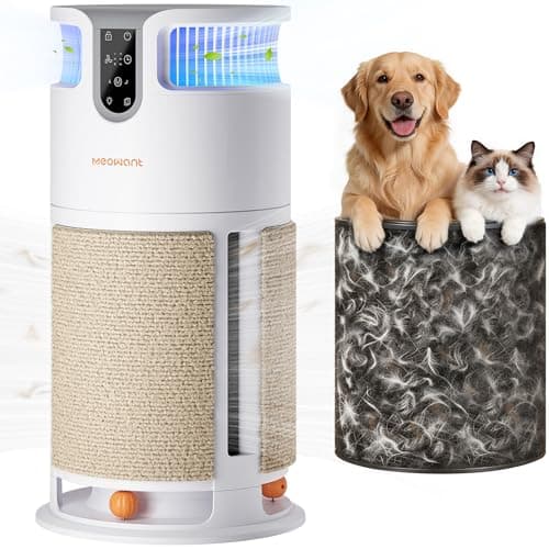 Meowant Pet Air Purifier for Home Large Room Up to 3900 Ft², U-Shape 360° Air Intake, H13 HEPA Filter Reduce Pet Hair Dander Odors Dust, Air Cleaner with Washable Pre-Filter, PM2.5 Monitor, Auto Mode - Image 1