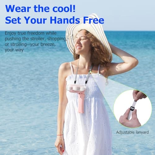 HandFan Upgraded Handheld Misting Fan, Two Button Easy Operation, Rechargeable Portable Mister Fan, Spray Water Mist Fans, Mini Electric Cooling Fans for Travel, Outdoors, Disney(Pink) - Thumbnail 6