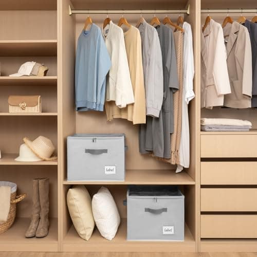 Cupic Cupid 2 Pack Shoe Organizer for Closet, Fits up to 12 Pairs, Shoe Cubby Storage Containers with Clear Cover, Grey - Thumbnail 5
