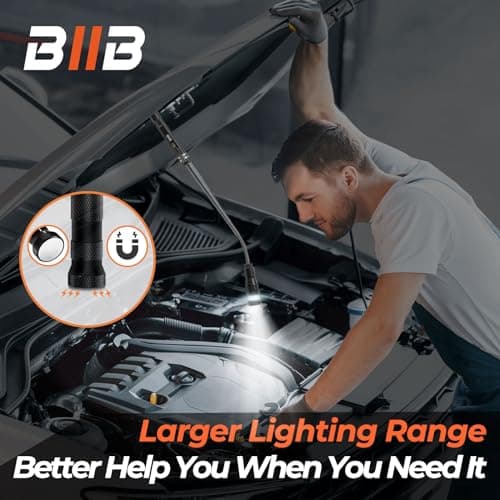 BIIB Gifts for Men, Extendable Magnetic Pickup Tools - Telescoping Magnet with LED Flashlight, Fathers Day Dad Gifts for Husband, Birthday Gifts for Men Dad Him, Fathers Day Mens Gifts from Daughter - Thumbnail 5