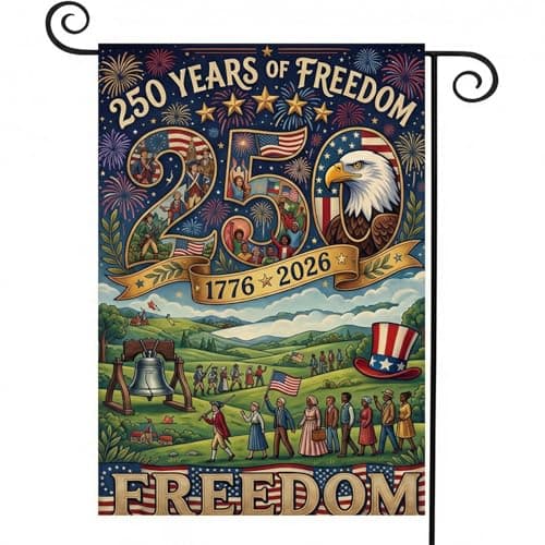 250 Anniversary Usa Garden Flag 12x18 Inch, Double-Sided 1776-2026 Commemorative 250 Anniversary Usa Flag, Outdoor Patriotic Decorations for Yard - Image 1