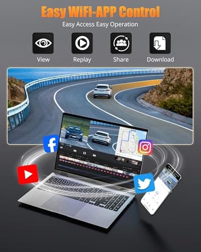 Dash Camera for Cars, 4K Full HD Dual Dash Cam Front and Rear with Wi-Fi, Included 32GB Card, 3.16” IPS Screen, Night Vision, 170°Wide Angle, WDR, 24H Parking Mode - Thumbnail 4