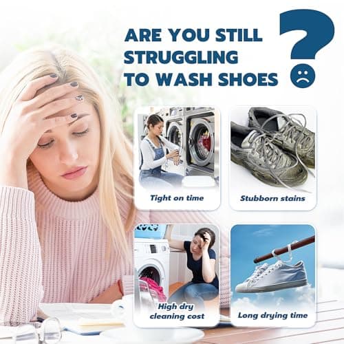 Gihen Shoe Cleaner Kits (9.17 oz), Water-Free Foam Shoe Cleaner with Shoe Brush and Shoe Cloth, Sneaker Care - Thumbnail 5