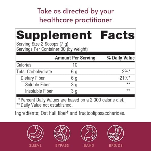 Bariatric Advantage Advanced Fiber - Powdered Formula Supports a Healthy Intestinal Environment and Aids Absorption of Calcium and Magnesium* - Unflavored - 30 Servings - Thumbnail 4