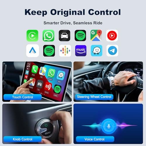 Carlinkit Mini Ultra Wireless CarPlay & Android Auto Adapter, Convert Factory Wired to Wireless, USB-A/USB-C Fast Connection for iPhone & Android 11+, Plug & Play Car Play Dongle, OTA Upgrade - Thumbnail 5