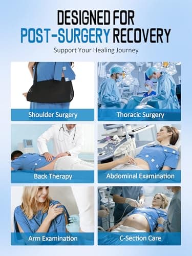 Recorah Shoulder Surgery Recovery Shirt with Magnetic Snaps - Developed with Surgical Experts, Crew Neck Top for One-Handed Dressing - Breathable 70% Cotton Post-Op Wear - Thumbnail 4
