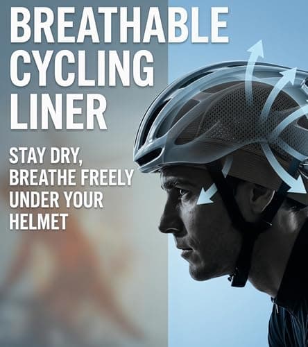 choshion Cooling Skull Caps Helmet Liner Breathable Mesh Stretch Beanie Quick Dry Headwear for Men and Women Cycling Cap - Thumbnail 3