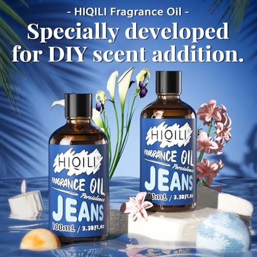 HIQILI Jeans Fragrance Oil for Home Diffuser, Candles & Soap Making, DIY Perfume for Men, Clean & Comforting Scent - 3.38 Fl Oz - Thumbnail 6
