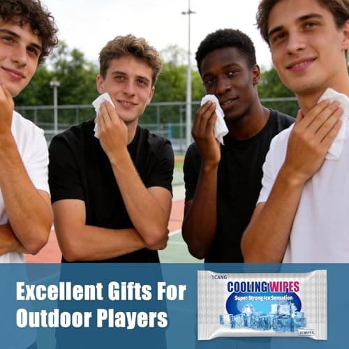 Cooling Face Body Wipes - 10 Packs of 10 (100 Wipes) - Disposable Individually Wrapped No-Rinse Cooling Towels, Extra-Thick Oversized Body Cleansing Wipes for Sports, Travel, Camping in Hot Weather - Thumbnail 6