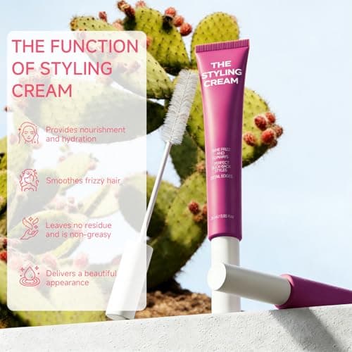 FAMIKYA Hair Mascara for Flyaways, Fly Away Hair Stick, Wax Stick for Hair, Lightweight Anti Frizz Slick Back Hair Styling Wax Stick, Taming Wand Gel for Smoothing Women Girls - Thumbnail 2