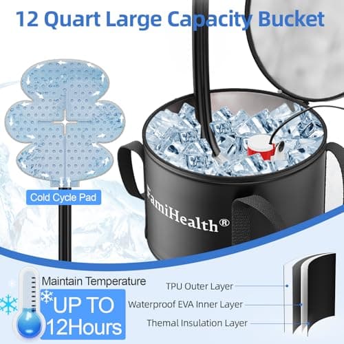 Cold Therapy Machine, Portable Ice Machine for Knee After Surgery Replacement Recovery System with Programmable Controler Quiet Pump Compression Pad for Pain Relief Sport Injuries Sprain - Thumbnail 2