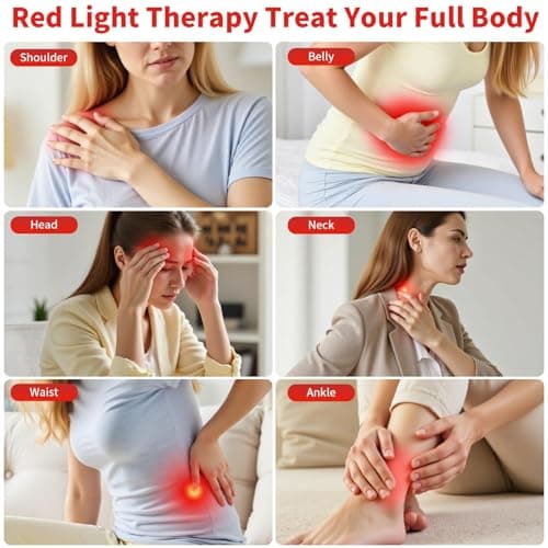 Red Light Therapy for Face and Body, Red Infrared Light Therapy Lamp with Stand Led 660nm Red Light-Therapy& 850nm Infrared Light Device for Body Gift for Her - Thumbnail 3
