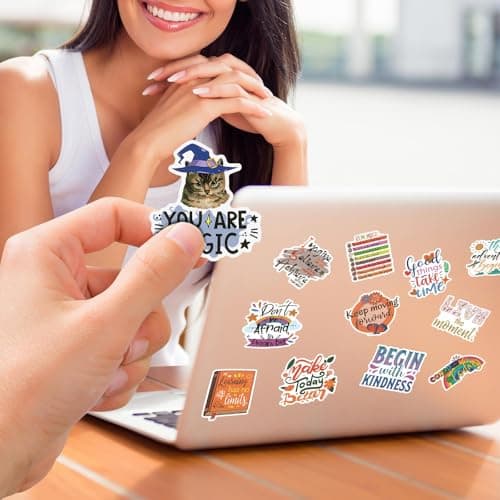 100PCS Motivational Stickers, Inspirational Words Sticker for Adults Teens, Vision Board Positive Affirmation Sticker, Water Bottle Laptop Journaling Reward Stickers for Teachers Students - Thumbnail 5