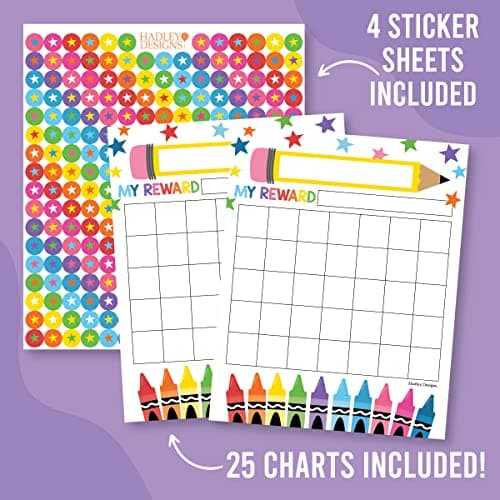Star Sticker Chart for Kids Behavior -25 Toddler Sticker Reward Chart for Kids Incentives, Behavior Chart for Kids At Home & Classroom, Crayon Incentive Chart for Classroom Must Haves - Thumbnail 2