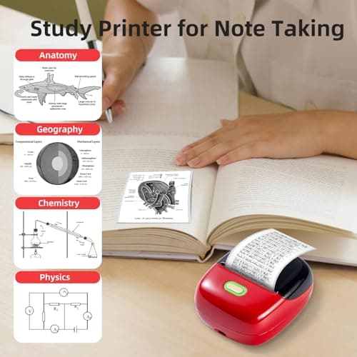 ORGSTA Sticker Printer, 300 DPI Ultra-Clear Mini Portable Sticker Maker with Banner Printing Function, Inkless Thermal Printer for Journaling, DIY Gifts, Study Note, Compatible with iPhone and Android - Thumbnail 2