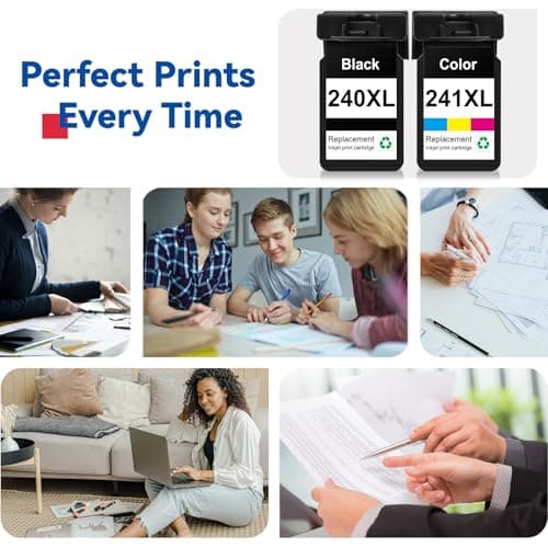 PG-240XL CL-241XL Ink Cartridge Compatible for Canon 240XL 241XL combo pack - Thumbnail 6