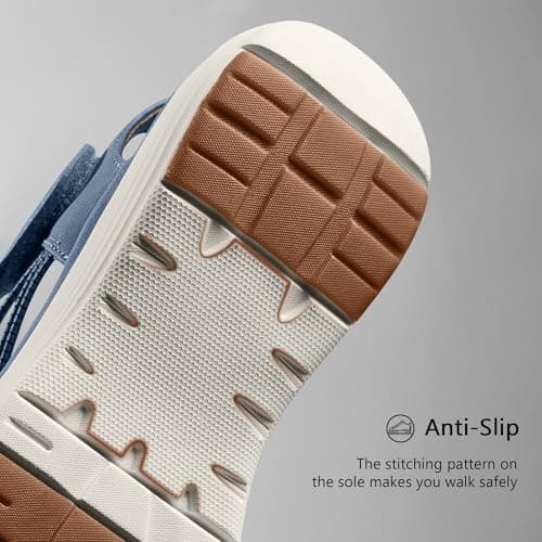 Vilanva Women's Comfortable Walking Sandals (Navy Size 9) - Thumbnail 5