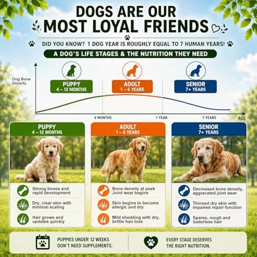 Collagen for Dogs,Dog Hip and Joint Supplement,9-in-1 Liquid Collagen Types I,II & III,Joint Pain Relief for Dogs,Recover Normal State,Repair Skin,Coat,Salmon Flavor Easily Accepted,No Allergens,60ML - Thumbnail 4
