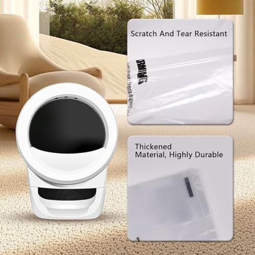 150 Pack Heavy Duty Self-Cleaning Litter Box Liners, Compatible with Litter-Robot 3/4, Extra Thick Waste Drawer Liners, 9-11 Gallons of Capacity, Easy to Empty - Thumbnail 4
