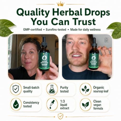 KingHealth Soursop Bitters Liquid, Organic Soursop Leaves Extract, 1 Fl Oz - Thumbnail 6