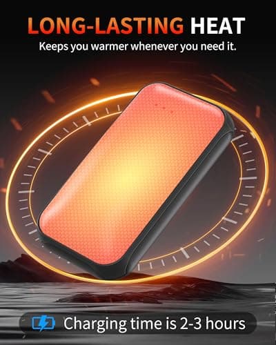 Lerat Hand Warmers Rechargeable 2 Pack, Portable Electric Hand Warmer Max 131℉, Reusable Slim Pocket Heater Handwarmers, Gifts for Men, Women, Outdoor, Golf, Camping, Hunting Essentials - Thumbnail 2