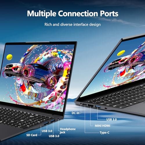 Gaming laptop Core processor (up to 3.40GHz) 16GB RAM 512GB SSD,traditional laptop computers 15.6 Inch FHD Display 1920*1080,with WIFI BT 5.0 Lap top-For Students/Commuters/Business Professionals - Thumbnail 5