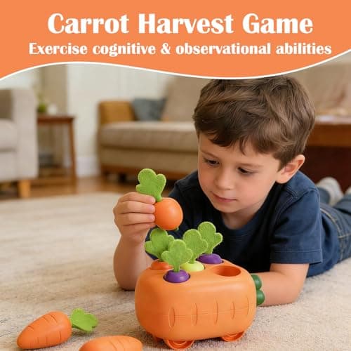 Jahenway Montessori Toys for 2 Year Old Girl and Boy, 4-in-1 Fine Motor Skills Toddler Toys Age 2-4, Woodpecker Worm Toy Magnetic Bird Feeding Game - Thumbnail 3