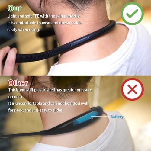 LED Neck Reading Light, 3-Color & 3-Brightness Adjustable Bendable Neck Light, USB Rechargeable Book Light for Reading in Bed, Knitting, Crochet, Camping, Working, Book Lovers Gifts (Pink) - Thumbnail 4