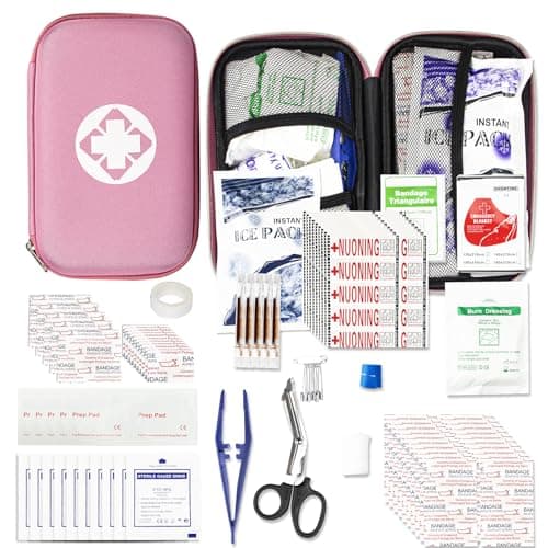Small-Waterproof Car First-Aid Kit Emergency-Kit - Pink 273Piece Camping Equipment for Camping Hiking Home Travel YIDERBO - Image 1