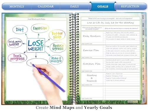 Tools4Wisdom Planner 2026-2027 - Dated April 2026-2027 June - Weekly Monthly Daily Academic Year Calendar with Stickers, Tabs, Pocket & Thick Paper - Spiral Bound 8.5x11 Hardcover - A6J7 - Patriotic Flag - Thumbnail 5