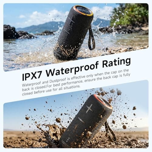 TAZATA 30W Loud Outdoor Portable Bluetooth Speaker, IPX7 Waterproof - Dustproof Wireless Speaker with Mega Bass, 8 - Hour Playtime, TWS Pairing, for Home, Party, Outdoors, Travel - Thumbnail 3