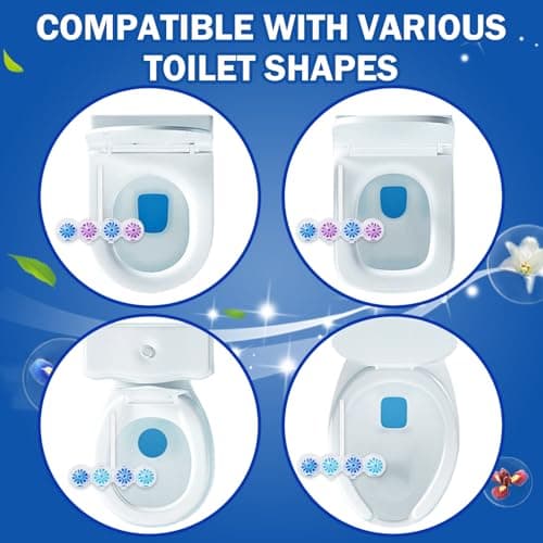 SCENTORINI 4-in-1 Toilet Bowl Cleaner Rim Hanger, Hanging Automatic Toilet Bowl Freshener, 4 Ocean & 4 Lavender Scent, Toilet Bowl Cleaning Balls Long-Lasting up to 30 Days - Thumbnail 6